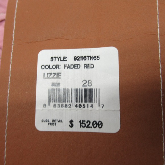 True Religion Denim Mini Skirt Women 28 Fade Red Pink Lizzie Unlined USA 152 NEW - Picture 2 of 12